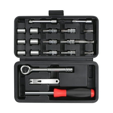 

Nuvision Lighting TOOLS-NU-00001 Nuvision Lighting 20pcs Screwdriver Hex Socket Ratchet Hand Tool Auto Repair Set for Headlight Replacement Installation