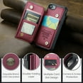 thumbnail image 5 of ShieldPlus for iPhone SE 3rd Gen & 2nd Gen, iPhone 8 & iPhonoe 7 Wallet Case with RFID Blocking Card Holder,Durable Kickstand Shockproof Phone Case for iPhone SE 2022 /2020 / iPhone 8/7 4.7",Winered, 5 of 7