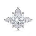 thumbnail image 2 of Eclet Jewels 2.5 Ct Pear Cut Diamond Rings - 14K White Gold Plated Rings - Engagement Wedding Prong Setting Ring for Women's - 3 Stone Anniversary Rings for Gifts - Gorgeous Daily Wear Diamond Rings, 2 of 10