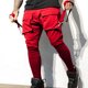 thumbnail image 4 of Pantalones largos para hombre, de color liso, con bolsillo y cordón, informales, juveniles, versátiles, deportivos, de gran tamaño., 4 of 5