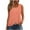 Orange, variant on AherBiu Camisole Tops for Women Square Neck Wide Strap Summer Casual Ruched Loose Tank Tops Sleeveless Tshirts