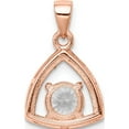 thumbnail image 4 of Ss/Gold Plated Sterling Silver Rose-Tone Triangle Cz Pendant (18.03 X 11.22) Made In China qp5049, 4 of 5