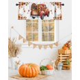 thumbnail image 2 of Valances for Windows Thanksgiving Red Truck Rod Pocket Cafe Window Treatments Valance Curtains for Kitchen Bathroom Laundry Basement Windows 54"x18", 2 of 6