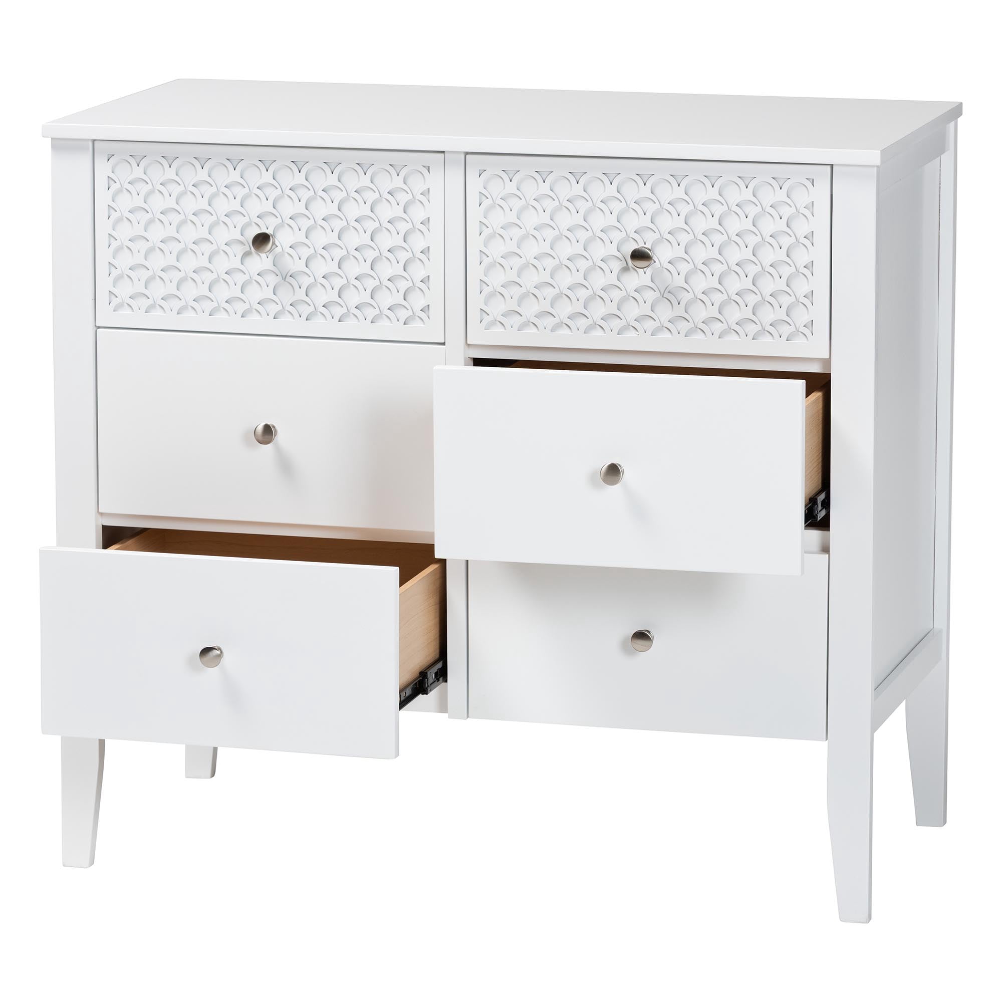 Baxton Studio Lara Modern Dresser, 6-Drawer, White
