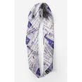 thumbnail image 2 of Bimba Purple Newspaper Mix Printed Pure Silk Scarf Neck Wrap Summer Hair Bandanas For Women 40 x 80 Inches, 2 of 6