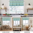 thumbnail image 5 of 2 Pack Geometric Bohemia Valance for Window Stripes Green Blue and Turquoise Kitchen Valance Rod Pocket Short Curtain Topper Decorative Window Treatment for Living Room Bedroom 60"x18", 5 of 8