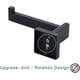 thumbnail image 3 of Toilet Paper Holder Matte Black, Toilet Tissue Roll Holders Dispenser And Hangers Wall Mounted For Bathroom & Kitchen, Stainless Steel Modern Square S, 3 of 5