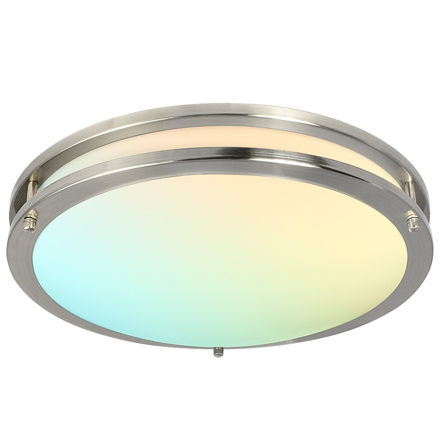 Luxrite 16 Inch Dimmable LED Flush Mount Ceiling Light, 24W, 2700K