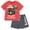 Red / gray, tractor loader, variant on John Deere T-Shirt and French Terry Shorts Outfit Set Toddler to Little Kid