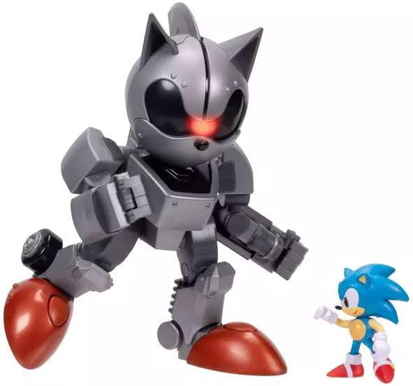 Mecha Sonic 8" Figure w/ Lights, Jet Pack + 2.5" Sonic – JAKKS Pacific