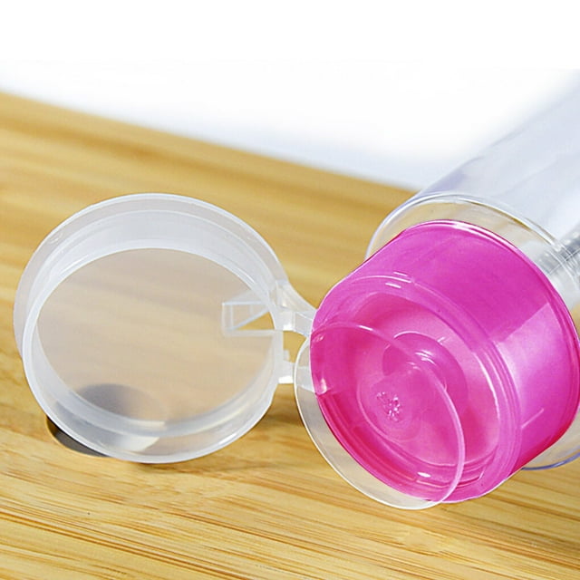 Distributeur à Pompe Vide, Dissolvant de Vernis à Ongles, Récipient de Stockage Rechargeable, Bouteille en Plastique pour Cosmétiques, Manucure, Boîte de Beauté, Rouge Rose 100ml