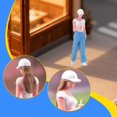 thumbnail image 7 of Girl Tiny People Simulation Resin Hand Painted Figure Model Collector Display Ornament for Miniature Scenes, 7 of 7