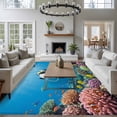 thumbnail image 4 of Area Rug 72×108in, Abstract Funny Panda Diving Coral Floor Carpet Living Room Rug, Marine Undersea World Non-Slip Welcome Mat Indoor Rugs for Bedroom Dining Room, 4 of 9