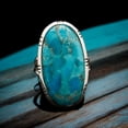 thumbnail image 3 of Blue Turquoise Men&Women Beautiful Ring, 925 Silver Sterling Ring, Handmade Ring, Gemstone Ring, || Ali Baba Jewellery, 3 of 5