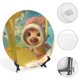 thumbnail image 4 of Pookoo Plato decorativo de porcelana fina (bone china), plato decorativo de cerámica para hogar, oficina, soporte de pared, platos decorativos para dormitorio - 6 pulgadas (15 cm), 4 of 6