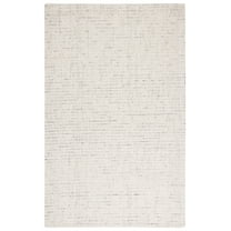 SAFAVIEH Abstract Delia Geometric Striped Wool Area Rug, Ivory/Light Grey, 2' x 3'