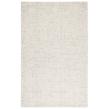 SAFAVIEH Abstract Delia Geometric Striped Wool Area Rug, Ivory/Light Grey, 2' x 3'