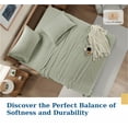 thumbnail image 2 of Casa Platino Full Size Bed Sheets Set - Washed Ultra-Soft Microfiber Full Bed Sheets - Extra Soft - 4 Piece Set - Bedding Sheets & Pillowcases, Full-Mineral, 2 of 9