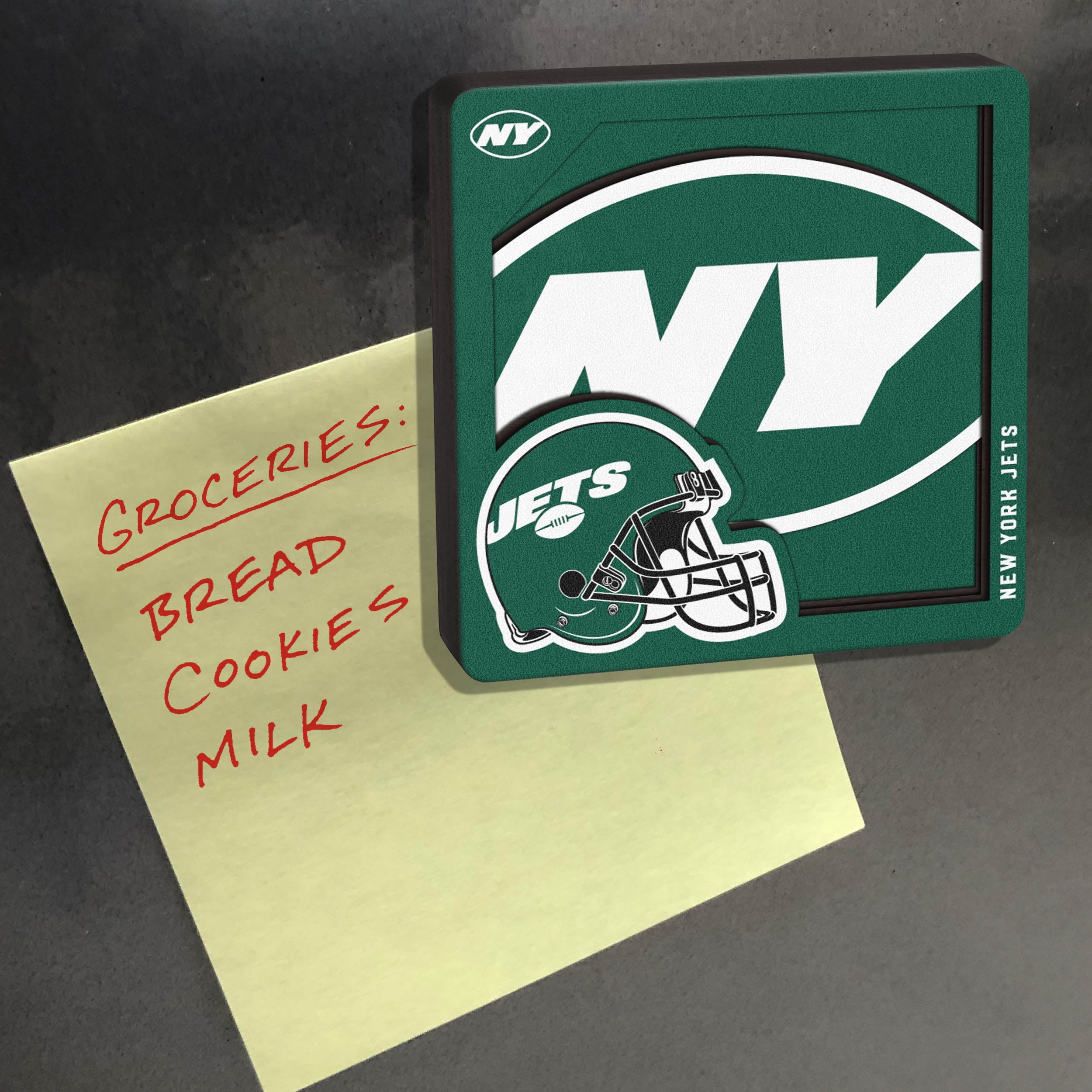 YouTheFan New York Jets 3D-LSM 3D Logo Series Magnet