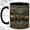 Black, variant on Elephant Waterfall Coffee Mug, Jungle Animal Mug, Ceramic 11 oz