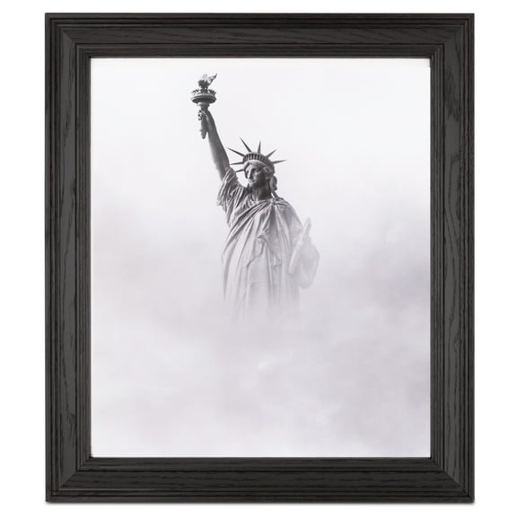 ArtToFrames 12x12" Black Picture Frame, Black Wood Poster Frame, with Regular Glass and Foam Backing 3/16 inch (FBPL-4386)