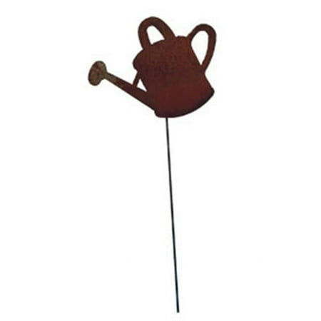 Village Wrought Iron RGS-96 Watering Can Rusted Stake