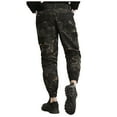 thumbnail image 5 of Juebong Men's and Big Men's Pants Outdoor Work Wear for Men Casual Button Zip Camouflage Cargo Pants Sweatpants Cropped Trousers, Black,M, 5 of 9