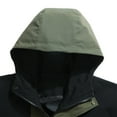 thumbnail image 4 of Brondbend Waterproof Jacket Men Men's Style Zipper Opening Upper Outer Garment Hooded Long-Sleeved Windproof Coat Plus Size Fall Winter Climb Mountains,Army Green, 4 of 7