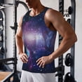 thumbnail image 5 of Zufioo Planets Stars And Galaxies1 Print Men's Vest, Sleeveless Quick-drying Muscle T-shirt, Suitable for Sports Fitness, Home Leisure Wear-XX-Large, 5 of 7