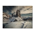 thumbnail image 3 of Designart "Cloud In Alaskan Winter Snowy Horizon" Landscapes Print on Natural Pine Wood, 3 of 5