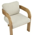 thumbnail image 6 of Christopher Knight Home Upholstered Dining Chairs with Curved Backrest, Natural + Beige, Set of 2, 6 of 11