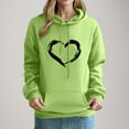 thumbnail image 3 of Hrsba Pullover Hoodies for Women Print Drop Shoulder Long Sleeve Front Pocket Hooded Sweatshirt, 3 of 5