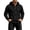 Black, variant on Men Full Zip Up Hoodie Jacket Classic Fleece With Chest Zip Pocket And Kangaroo Pouch, Everyday Casual, Dark Gray, Size S