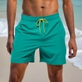 thumbnail image 2 of Athletic Shorts Casual Fashion Solid Short With Pocket Elastic Waist Short Pants Mint Green,L, 2 of 6
