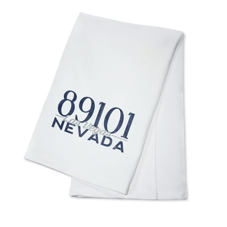 Las Vegas, Nevada - 89101 Zip Code (Blue) - Lantern Press Artwork (100% Cotton Kitchen