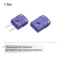 thumbnail image 3 of Uxcell E Type Thermocouple Wire Connectors Male Female Plug Adapter 220C(428F) for Thermocouple Purple 2 Set, 3 of 6