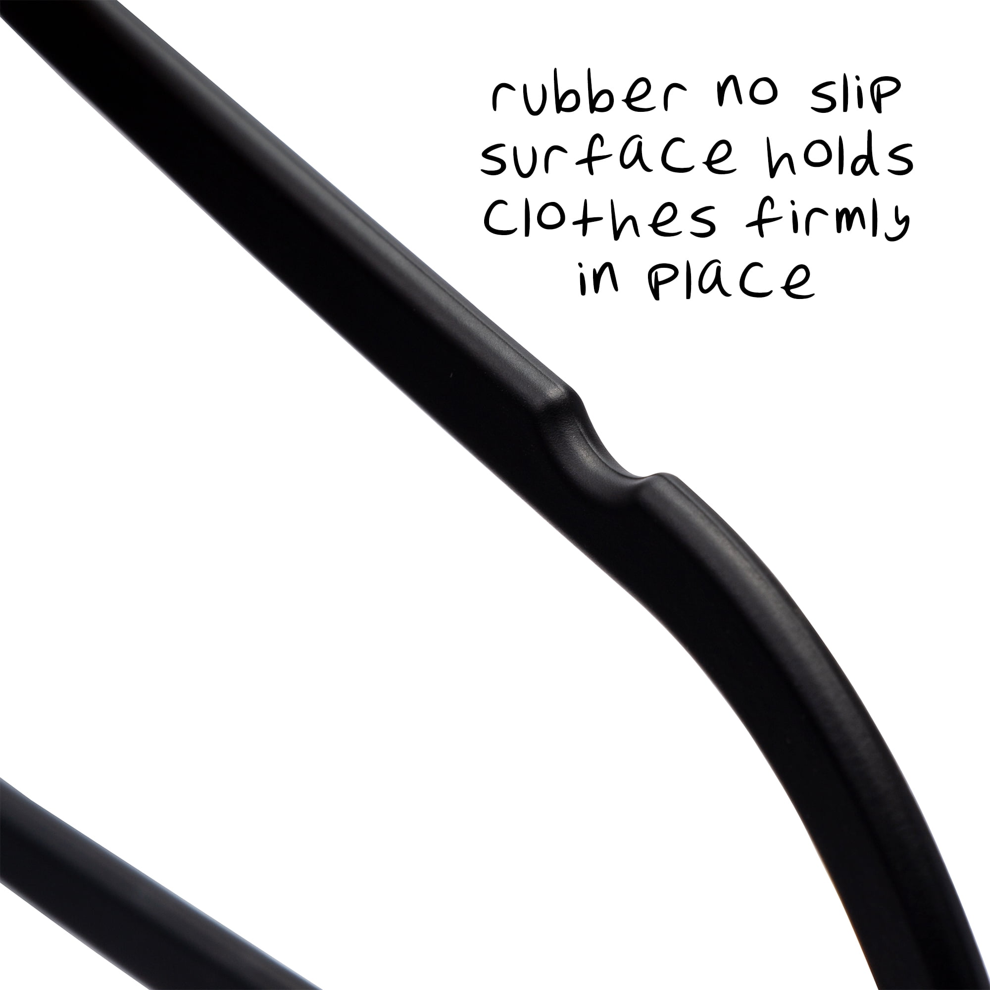 Elama 50-Pack Plastic Non-slip Grip Clothing Hanger (Black) in the