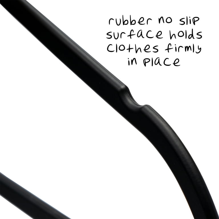 Black Rubber Hangers (50-Pack)