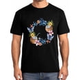 thumbnail image 1 of Camiseta de manga corta con estampado de estrella de mar, flor y coco para hombre, cuello redondo, temática oceánica de verano., 1 of 8