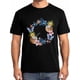thumbnail image 1 of Camiseta de manga corta con estampado de estrella de mar, flor y coco para hombre, cuello redondo, temática oceánica de verano., 1 of 8