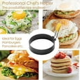 thumbnail image 2 of Two Sizes 3" 4" Non-stick Egg Rings, Round Griddle accessories for Indoor Camping,Breakfast Household Egg Mold for Frying English Muffins Mini Pancake Sandwich Burger(2 Pack), 2 of 5