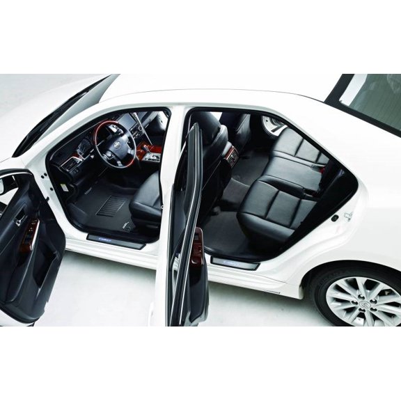 3D MAXpider 2014-2017 Kia Forte Sedan Kagu Carbon Fiber Embossed Pattern 1ST ROW 2ND ROW Floor Mat Black L1KA01701509