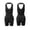 Black, variant on SELONE Women's Shapewear Bodysuits Keyhole Back Wrap Neck Waist Cincher Shaping Butt Lift Boyshort 1 Piece Comfortable