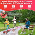 thumbnail image 3 of 3 Wheel Scooter Kick Scooter for kids with Bluetooth Music Rocket Steam Sprayer Adjustable Height Light Up for Boys Girls Ages 3-10, 3 of 10