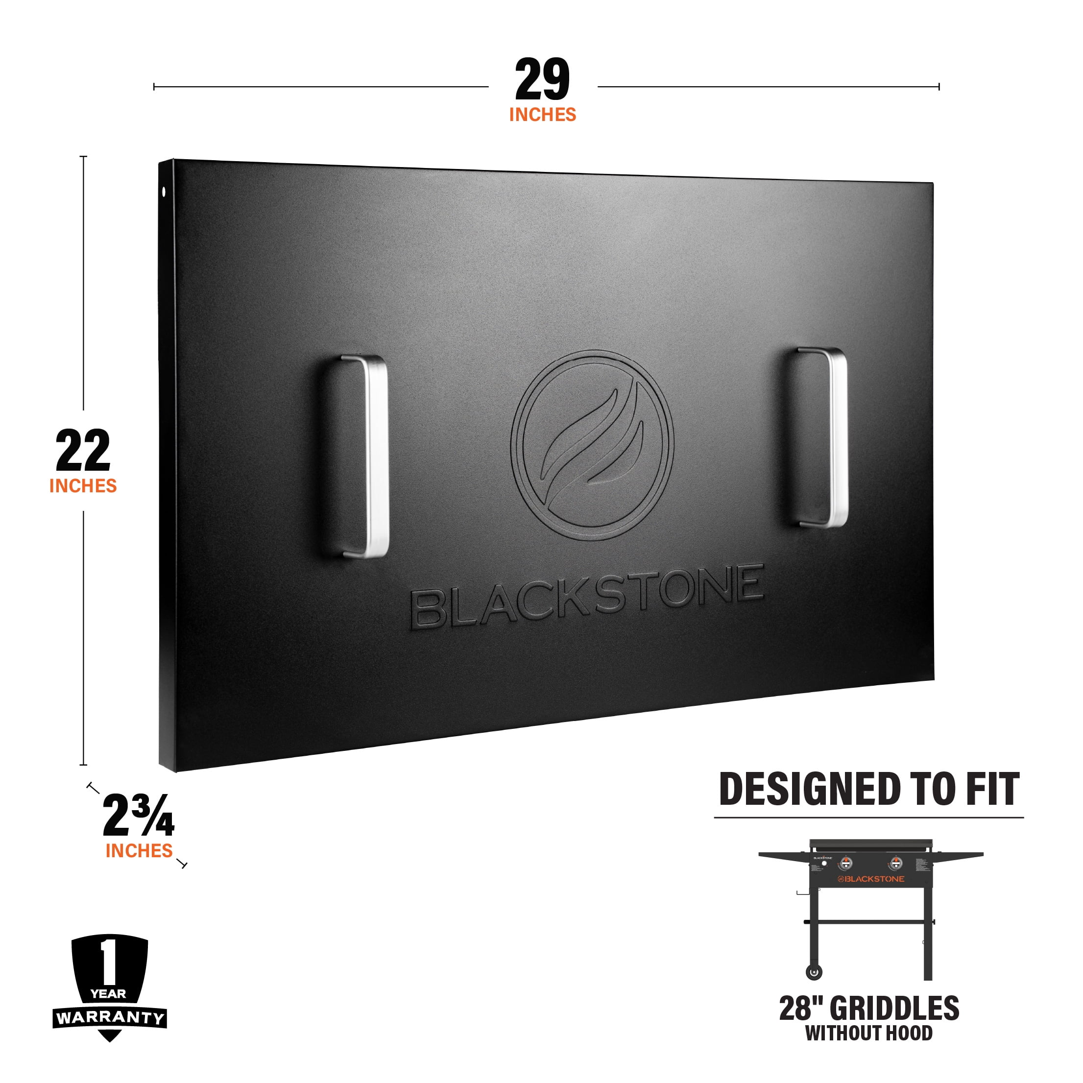 Blackstone 28" Griddle Hard Cover (Model 5003) for Front or Rear Grease Models, Black