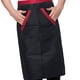 thumbnail image 3 of Delantal de chef de 2 piezas, suave, absorbente de humedad, transpirable, de poliéster, para hombre, con bolsillos, para hotel, restaurante, bar, color negro, 3 of 12