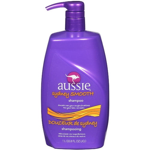 Purple Bottle Curly Hair Product Aussie Sydney Smooth 33.8 Fl. Oz. Shampoo - Walmart.com - Walmart.com