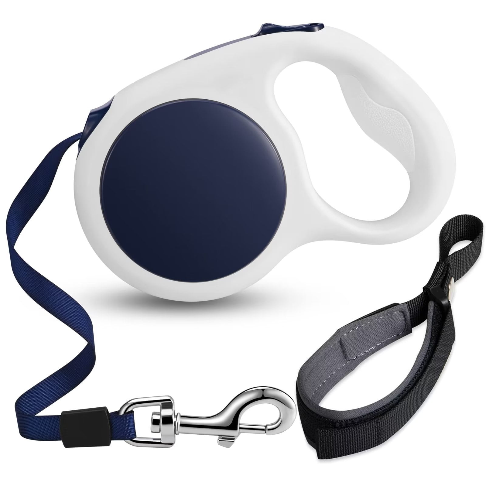 Navy Blue Retractable Dog Leash 10 ft for Small and Medium Dogs, Match