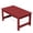 Red, variant on SERWALL Outdoor Rectangle Coffee Table with Umbrella Hole, 19.7" x 33.7" HDPE All Weather Patio Coffee Table, Red