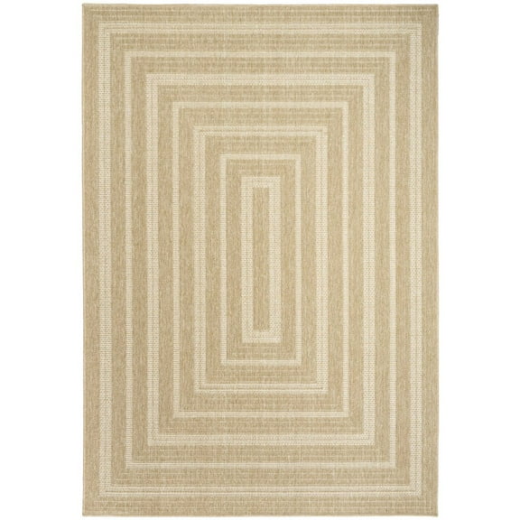 Nourison Home Tulum 4' x 6' Taupe Ivory Outdoor Rug